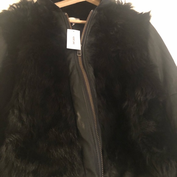 Brand New Black Fur/Shearling Jacket - Picture 4 of 4